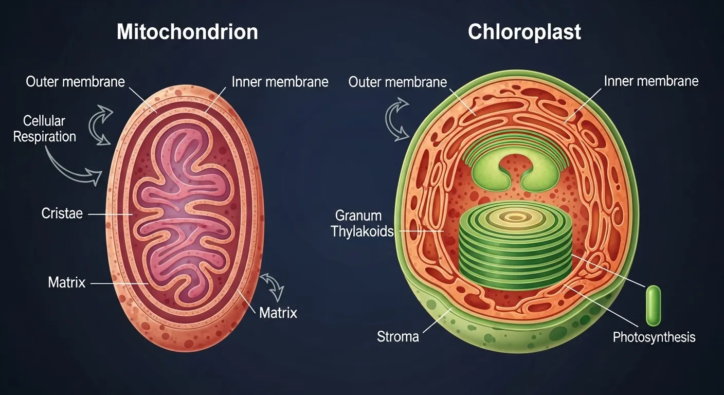 Difference Between Mitochondria and Chloroplast