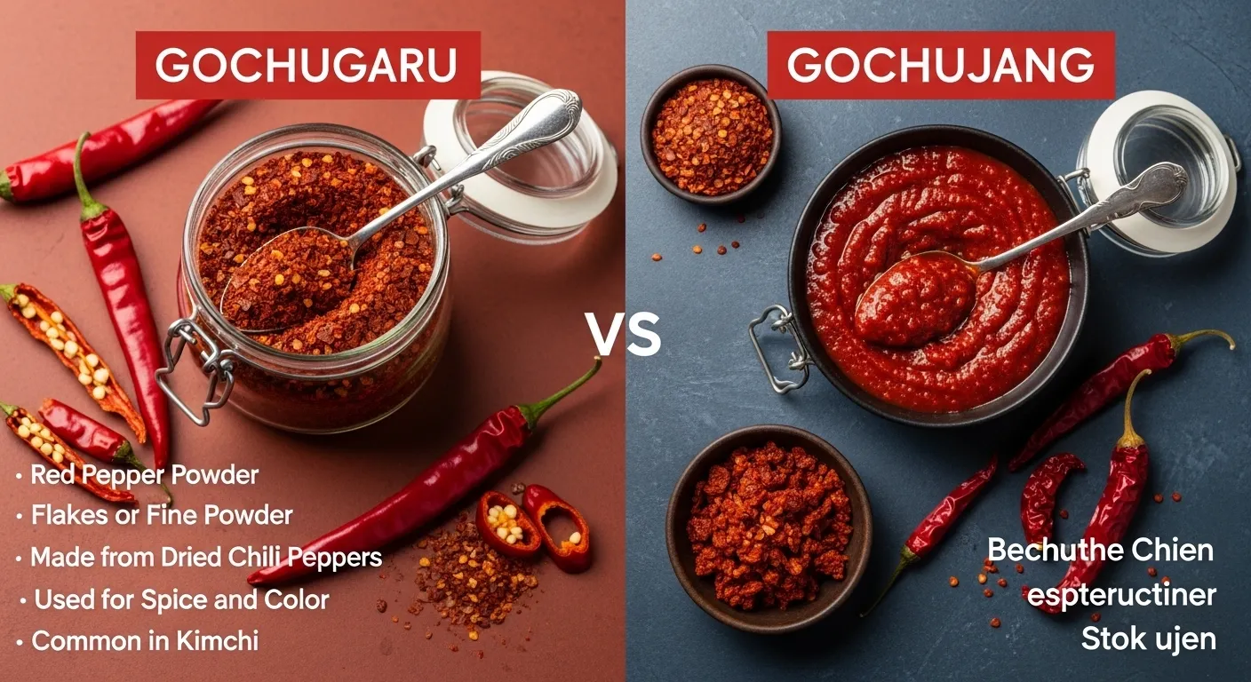 difference between gochugaru and gochujang