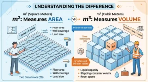Difference Between m² and m³